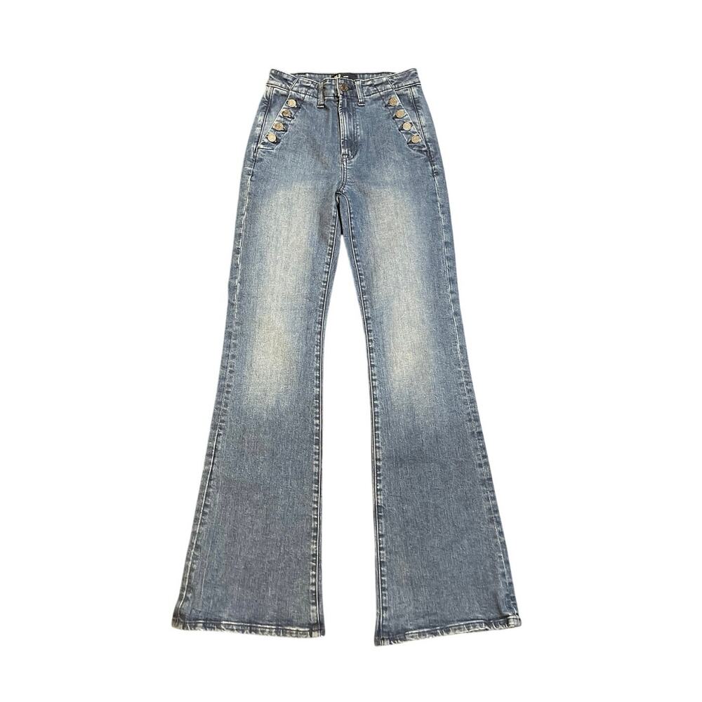 Gap High Rise Denim 70s Flare Sailor Jeans SZ 2/26 Retro Vintage Inspired